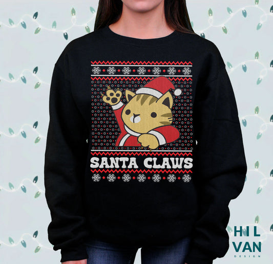 Sudadera / Santa Claws /  Impresión en DTF