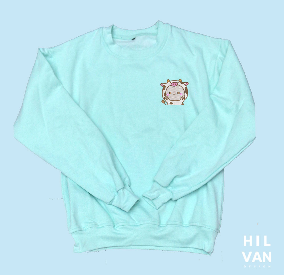 Sudadera / Vaquita Blanca / Bordado