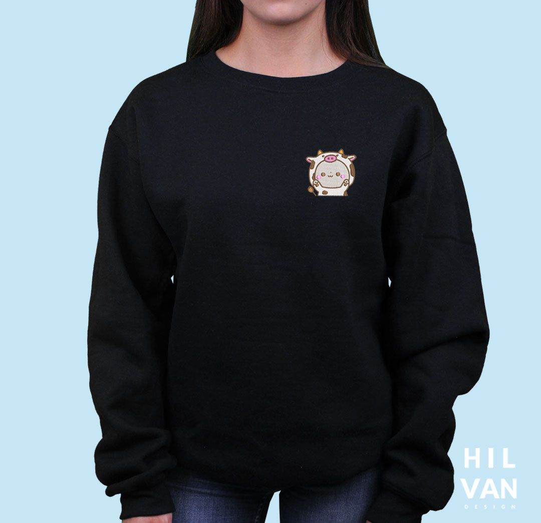 Sudadera / Vaquita Blanca / Bordado