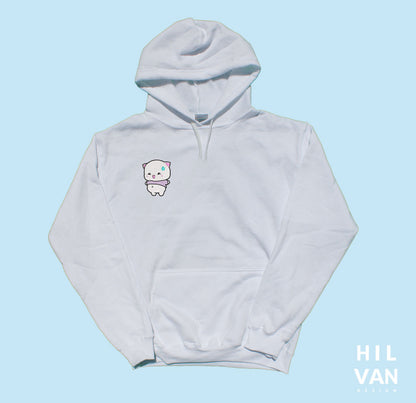 Sudadera / Gatito Blanco Pancita / Bordado