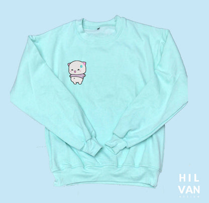 Sudadera / Gatito Blanco Pancita / Bordado