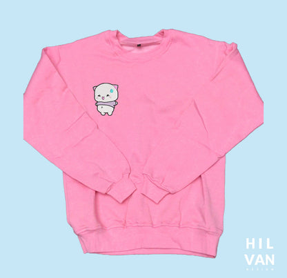 Sudadera / Gatito Blanco Pancita / Bordado