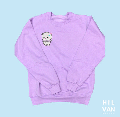 Sudadera / Gatito Blanco Pancita / Bordado