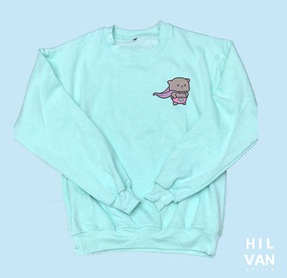 Sudadera / Gatito Gris Capa / Bordado