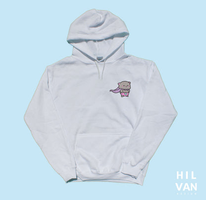 Sudadera / Gatito Gris Capa / Bordado
