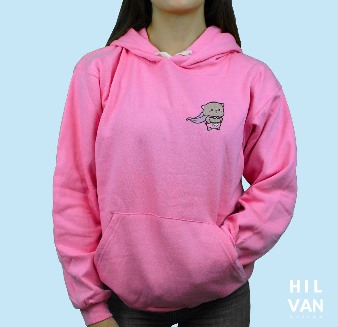 Sudadera / Gatito Gris Capa / Bordado