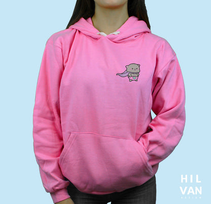 Sudadera / Gatito Gris Capa / Bordado