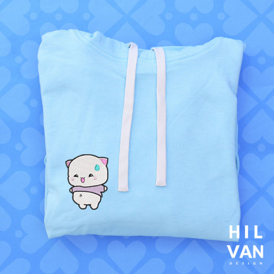 Sudadera / Gatito Blanco Pancita / Bordado