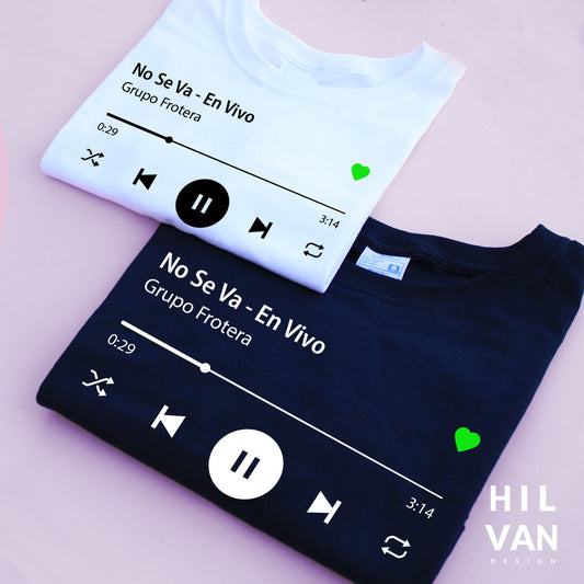 Playera Personalizada Con Tu Canción Favorita / Vinil