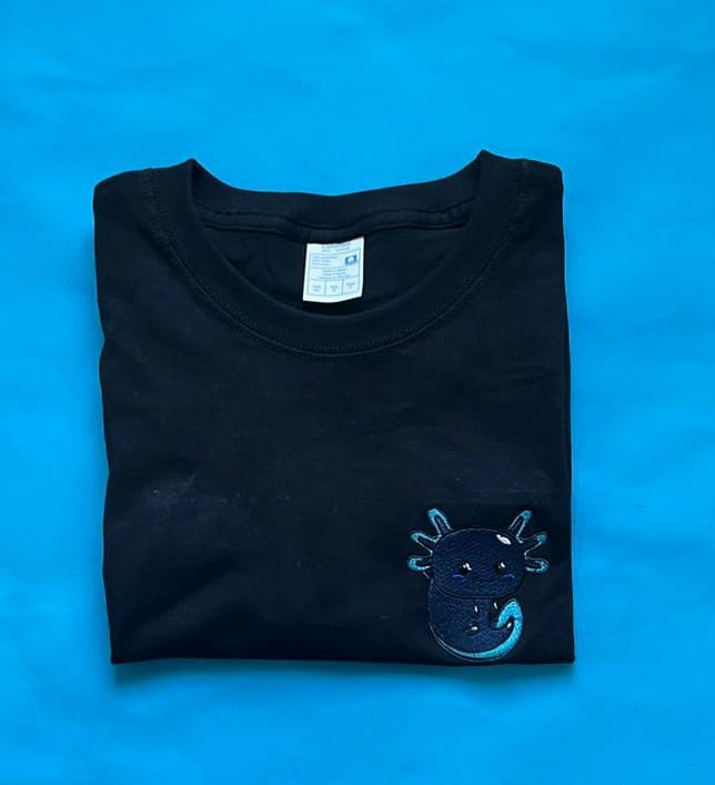 Playera / Ajolote Azul Pareja / Bordado